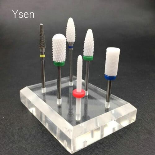 1pcs Super ceramic carbide milling cutter nail drill bits silicone polishing cuticle skin clean clean brush tools