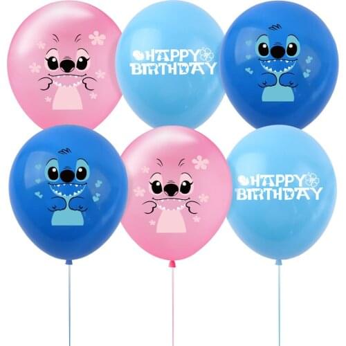 10pcs 12inch Lilo&Stitch 2 Grils Baby Shower Chirsmas Birthday Party Decorations Supplies Latex Balloons Cartoon Anime Airglobos