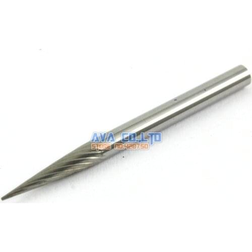 10 Pieces 3mm Tungsten Carbide Burr Rotary Cutter File 3mm Shank Single Cut (NO.9)