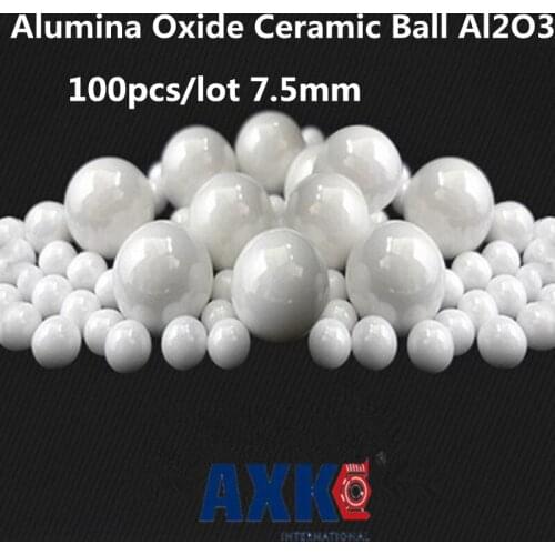 100pcs/lot 7.5mm Alumina Oxide Ceramic Ball Al2o3 For Bearing/pump/linear Slider/valvs Balls