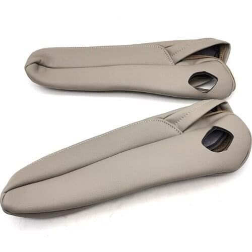 2pcs Gray PU Leather Car Armrest Arm Rest Cover Upholstery For Honda Odyssey 2005-2010