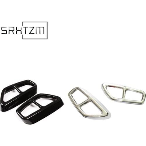 2pcs Car Stainless Steel Exhaust Tailpipe Cover Trim For BMW 5 6 Series G30 G32 2017 2018 High Temperature Resistance Anti Rust