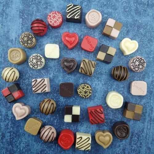 35 pcs/set 3D small chocolate Fridge magnets home deco refrigerator magnet Strong neodymium Magnetic sticker photo office paste