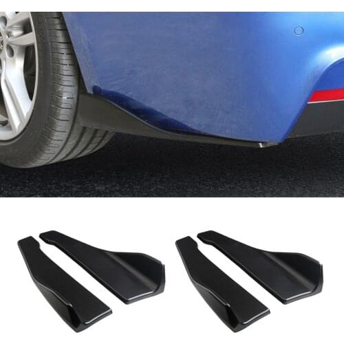 4pcs PP Car Body Rear Bumper Spoilers Lip Kit Splitters Protectors