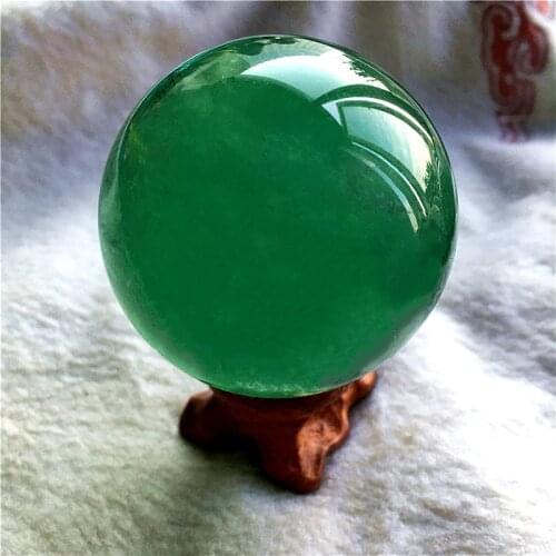 AAAAA+ 100% Natural green fluorite Quartz Sphere Crystal Ball Healing