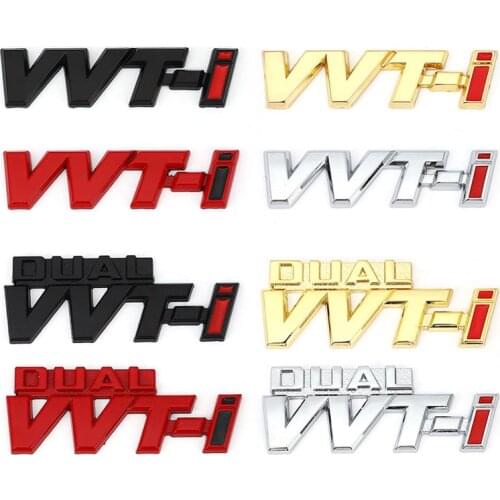 Car Sticker Fender Emblem Auto Side Wing Badge Decal for Toyota Dual VVT-i VVTi Camry Corolla Yaris Rav4 Chr Auris Avensis Reiz