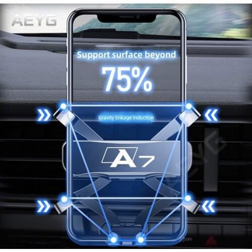 Car Mobile Phone Holder For Audi A7 c8 2020 2021 Gravity Air Vent Stand Smart Phone Special Mount Support Navigation Bracket