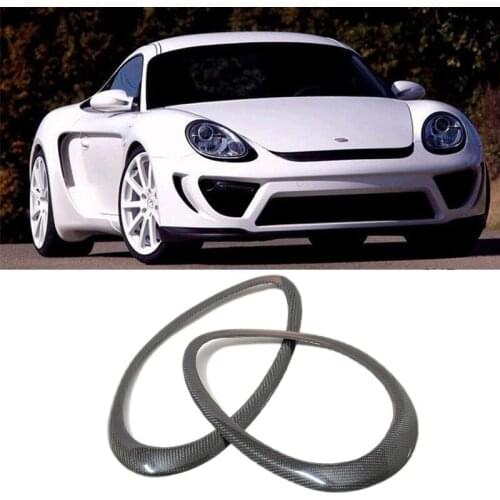 For Porsche 987 headlamp frame lampshade carbon fiber headlamp modification
