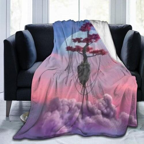 3D printing feature exotic scenery winter blanket flannel sofa cover happy nap throw blanket home bed and sofa bed cover