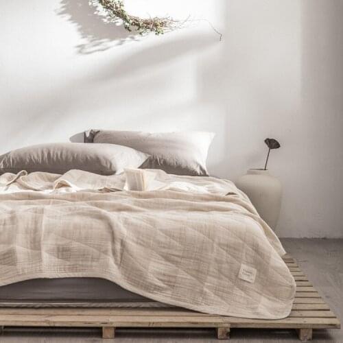 Summer Cotton Gauze Muslin Air Conditioning Blanket Breathable Soft Chaise Longue Rugs Warm Bedspread Tapestry Home Decor