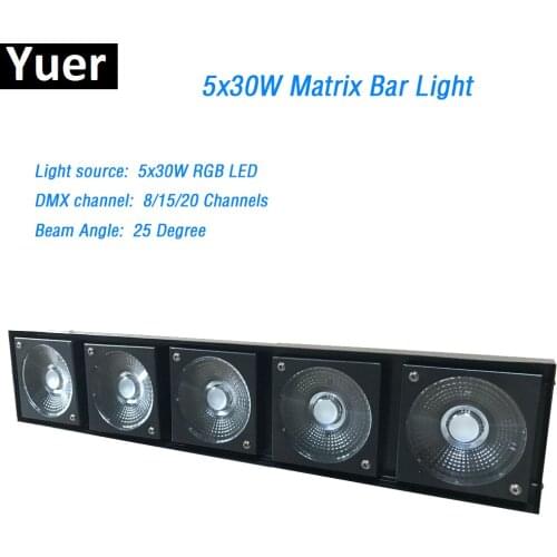 5 Eyes 30W LED Matrix light RGB 3 color beam lights DMX512 8/15/20 Channels Stage Party Club Studio Bar Theater stage lighting