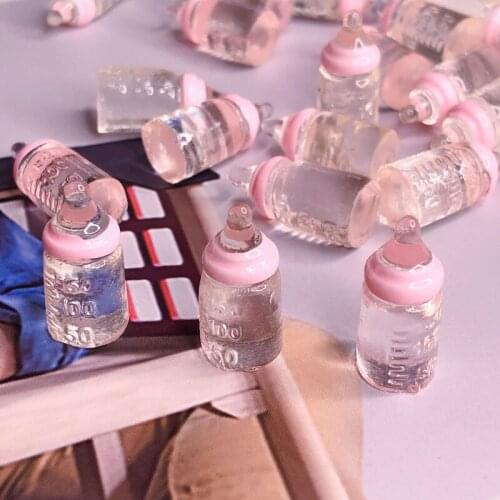 10 Pcs Mini Milk Bottle Resin Bottle For Mininature Home Decoration