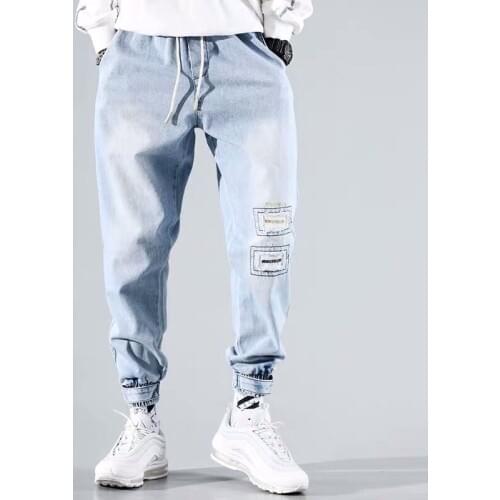 2020 new autumn Street washing technology Multi Pocket mens jogging jeans fashion casual mens jeans