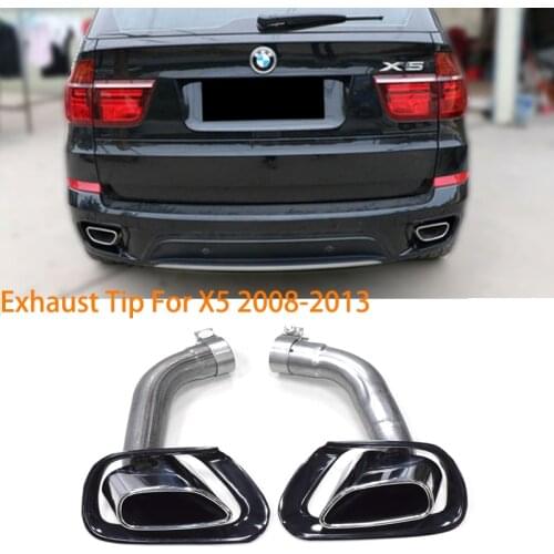 AK MUFFLERTIP Exhaust Tip For BMW X5 E70 2008-2013 Stainless Steel Car Exhaust Pipe Square Muffler Tip Tailpipe