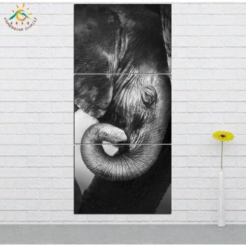 Wall Art HD Prints Canvas Art Painting Modular Picture And Poster Canvas Painting Baby Elephant Decoration Home 3 PIECES