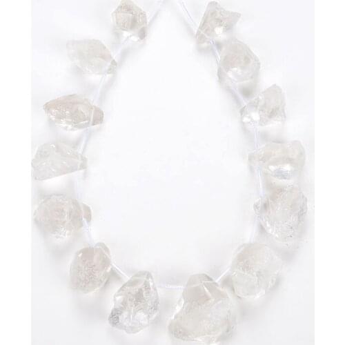 Natural White crystal Loose Gem Natural Transparent Follow Shape Faceted Gemstone Pendant For Jewelry DIY Bracelet Necklace