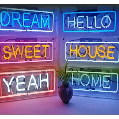 Handmade Letters Neon Lights Hanging Acrylic Board Neon Sign Light For Home Decor - LOVE HOUSE DREAM