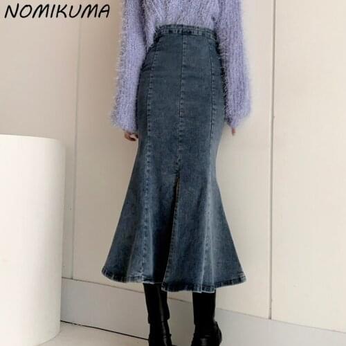 Женские юбки джинсовые Nomikuma China At AliExpress