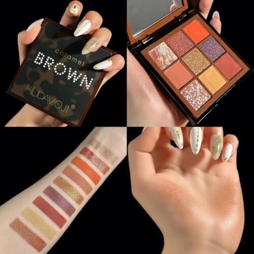 9 Color Eye Shadow Palette Matte Pearl Glitter Earth Color Eyeshadow Waterproof Natural Long Lasting Eye Makeup Cosmetic TSLM1