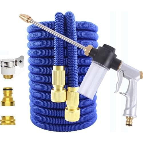 Expandable Garden Hose with Water Gun Adjustable Nozzle Flexible Pipe Hose High Pressure Sprinkler For Car Wash Cleaning Toos