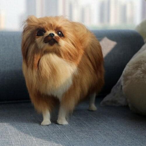 Realistic Pomeranian Simulation Toy Dog Puppy Lifelike Handcrafted Shipping Simulation Toys Companion Toy Drop Dog Pet Stuf T4N6