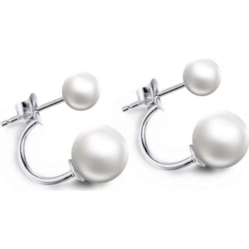 Pearl Jewelry Fashion Romantic Drop Earrings for Women 925 Silver Engagement Wedding Simple Jewelry Luxury with Box Office Gifts