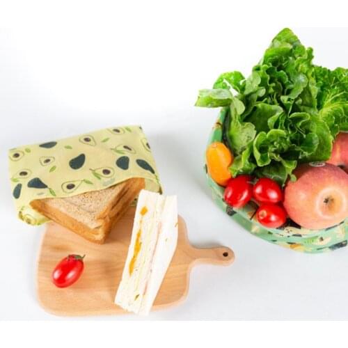 Food Preservation Bag Convenient Wax Coating Cotton Reusable Food Wrap Pouch for Home