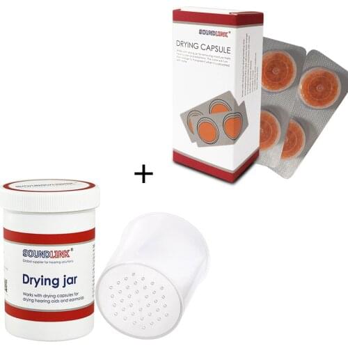 Earphone Drying Capsule Dehumidifier Dryer Dry Cup (Two Cards Desiccant + One Drying Jar)