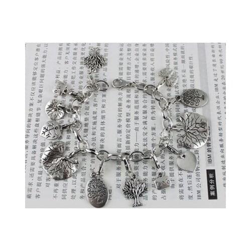 15PCS Tibetan silver TREE OF LIFE charm bracelet #20120