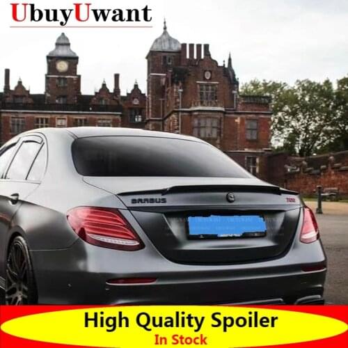 For Mercedes-Benz E Class W213 Sedan 4 Door 2016 - 2019 Carbon Fiber Car Rear Trunk Wing Spoiler Rear Spoiler Wing Boot Lid