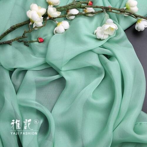 Green Silk Scarf Women Solid Color Real Soft Long Scarf Spring Hangzhou 100% Silk Scarf Shawl Autumn Winter Summer