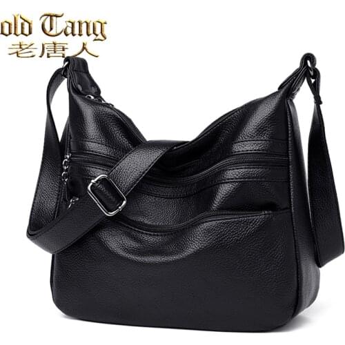OLD TANG High Quality Soft Pu Leather Shoulder Bags for Women 2021 Multiple Compartments Classic Luxury Designer Crossbody Bag