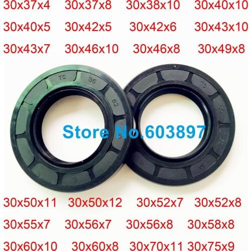 1PC 2PCS 30MM Skeleton Oil Seal 30x55x7 30x56x7 30x42x5 30x42x6 30x43x7MM TC Nitrile NBR Radial Shaft Gasket