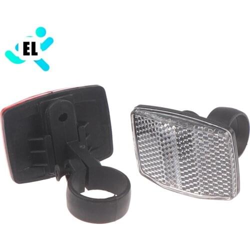 New 1Pcs Bicycle Bike Handlebar Reflector Reflective Front Rear Warning Light Safety Lens White/Red High Quality