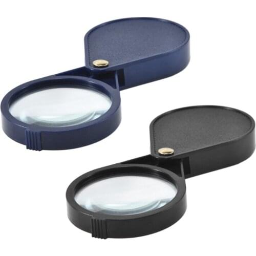 10X Foldable Key Ring Magnifier with Key Chain Portable Mini Magnifying Glasses