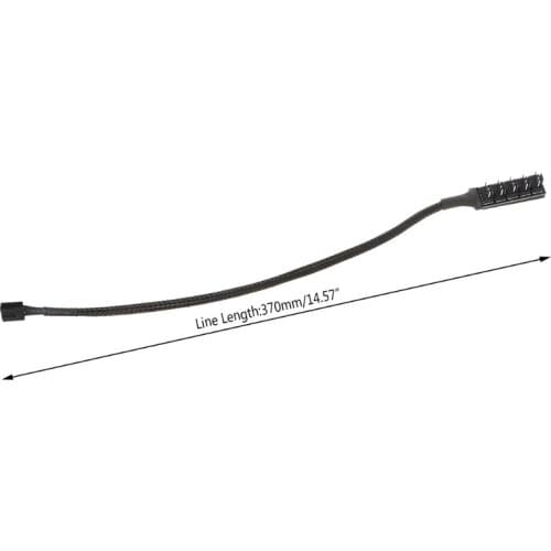 69HA 1 To 5 4-Pin Molex TX4 PWM CPU Cooling Fan Splitter Adapter Braided Power Cable