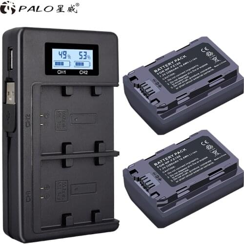 PALO 2Pcs 2280mAh NP FZ100 NP-FZ100 NPFZ100 Battery + LCD Dual USB Charger NP-FZ100 for Sony a9 BC-QZ1 a7R III a7 III ILCE-9