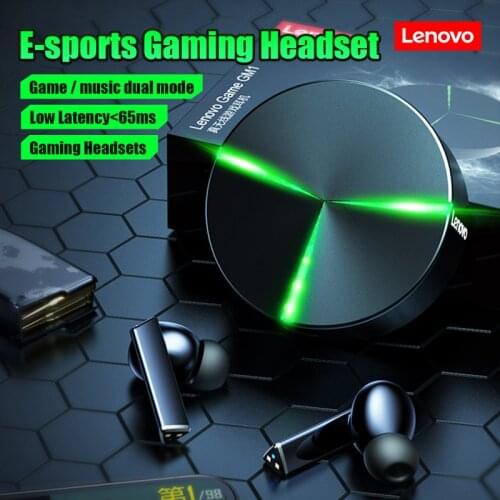 Original Lenovo GM1 TWS Wireless Bluetooth Earphones Professional Music Gaming Headsets 65ms Low Latency Games Earbuds with Mic