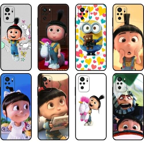 Black tpu Case For Xiaomi Redmi 9T Case Redmi Note 9T Note 10 Pro Case Cute Agnes fluffy Unicorn