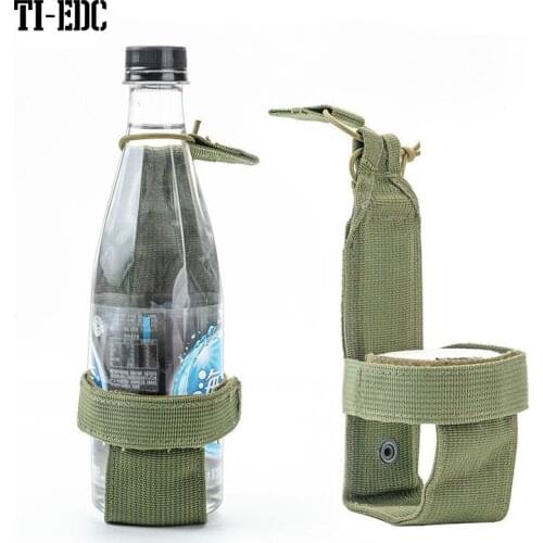 Tactical Molle Water Bottle Pouch Bag Military Outdoor Travel Hiking Drawstring Water Bottle Holder Kettle Carrier Bag