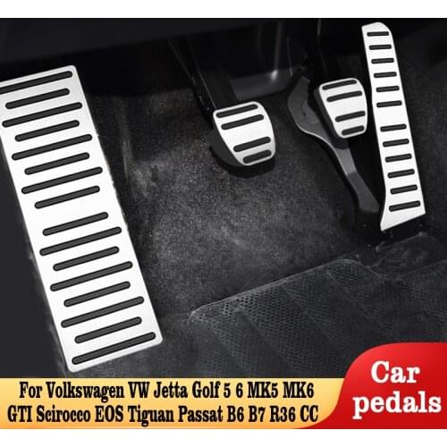 For Volkswagen VW Jetta Golf 5 6 MK5 MK6 GTI Scirocco EOS Tiguan Passat B6 B7 R36 CC Car Foot Fuel Brake Pedal Cover Accessories