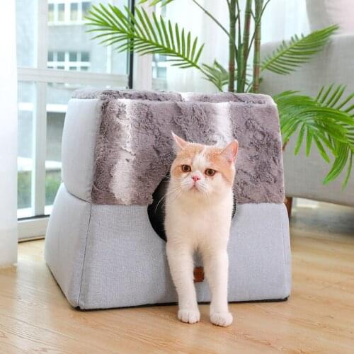 Cat Cave Cat Nest Pet Tent Winter Warm Thick Mat Cat Nest Yurt Deep Sleep Pet Cat Autumn And Winter Pet Nest