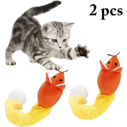 Dorakitten 2Pcs Bite Resistant Rat Cat Toys Plush Anti-Biting Creative Cat Catnip Toy Kitten Mice Toy Pet Supplies Cat Favors