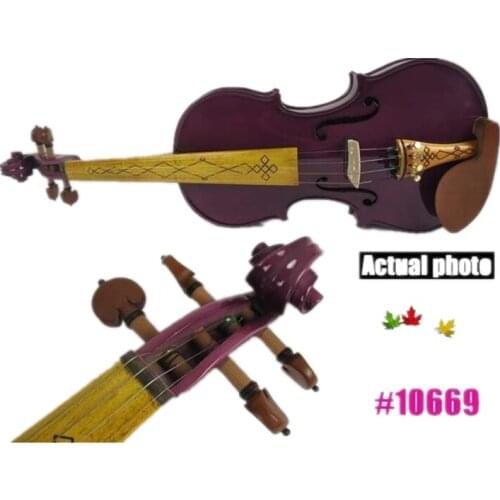 Purple colors best craft electric & acoustic violin 4/4 #10669