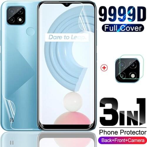 For readmi c21 hydrogel film readmy c21 hd front back screen protect camera film not glas for oppo realme c21 c 21 21c film 6.5"