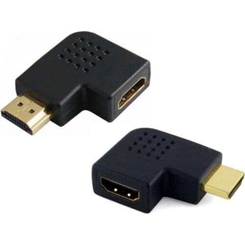 HDTV Male to Female 90 Degree 270 Right Angle HDMI-compatible Adapter Converter PC TV HDTV