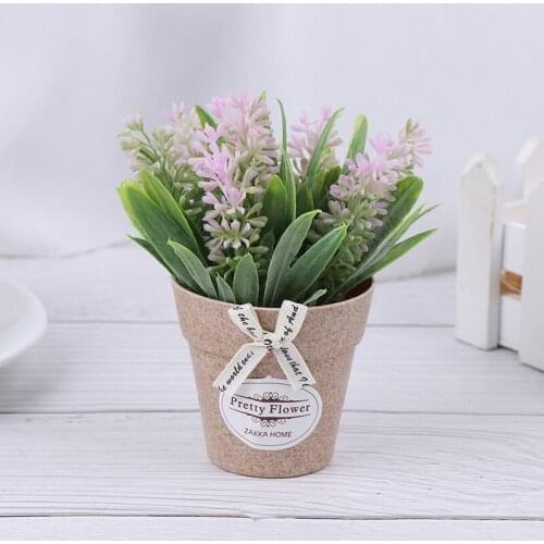 Artificial Plant Decorative Flowers Fake Flowers Mini Potted Bonsai Green Plant