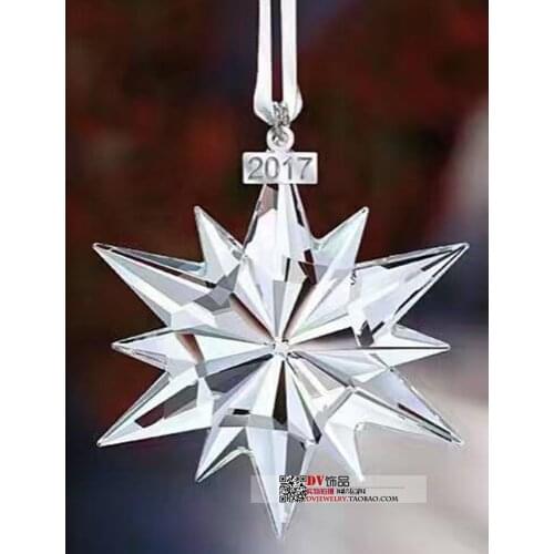 Exquisite Crystal Snowflakes Car Pendant Charms Ornament Crystal Figurine Sun Catcher Snowflake Hanging Christmas Gift