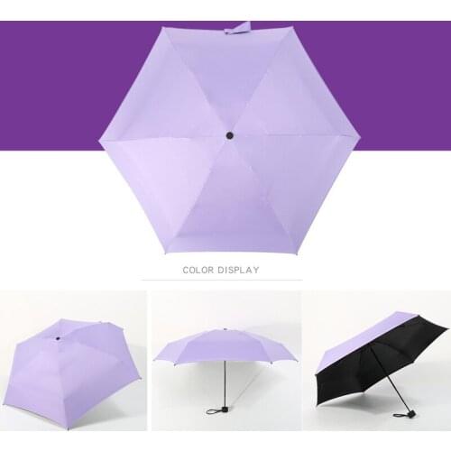 Compact Travel Umbrella Sun Rain Lightweight Totes Small Suit for Pocket XR-Hot