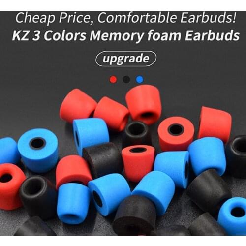 KZ 1Pair(2pcs) 5mm T400 Noise Isolating Memory Foam Ear Tips Ear Foam Eartips For In Ear Earphone Earbud Headset For AS10 BA10